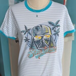 Star Wars White and Blue Short Sleeve Tee